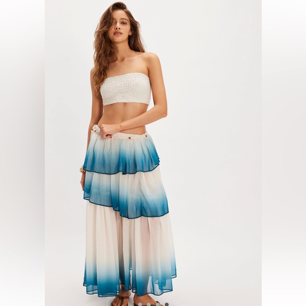 Free People Dip Into The Tiers Maxi Skirt